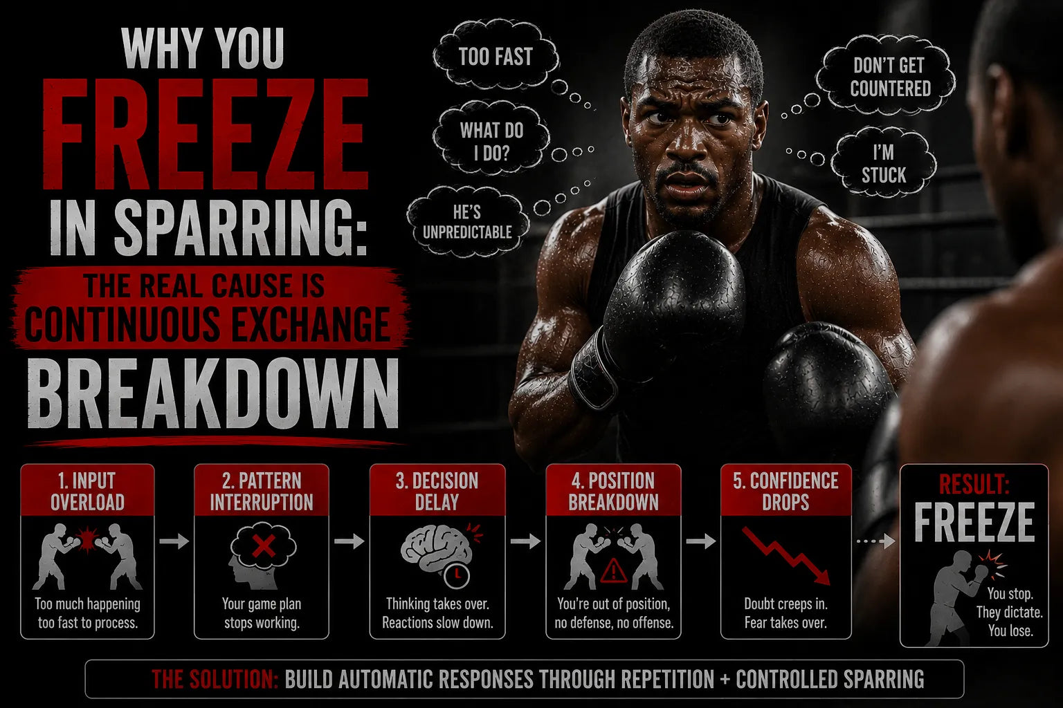 Why You Freeze in Sparring: The Real Cause Is Continuous Exchange Breakdown