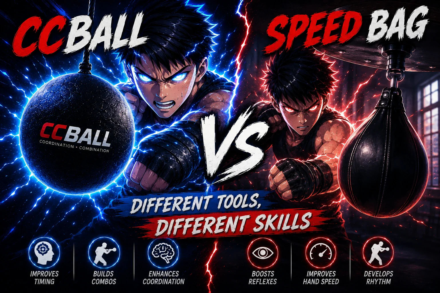 CCBall vs Speed Bag: Different Tools, Different Skills