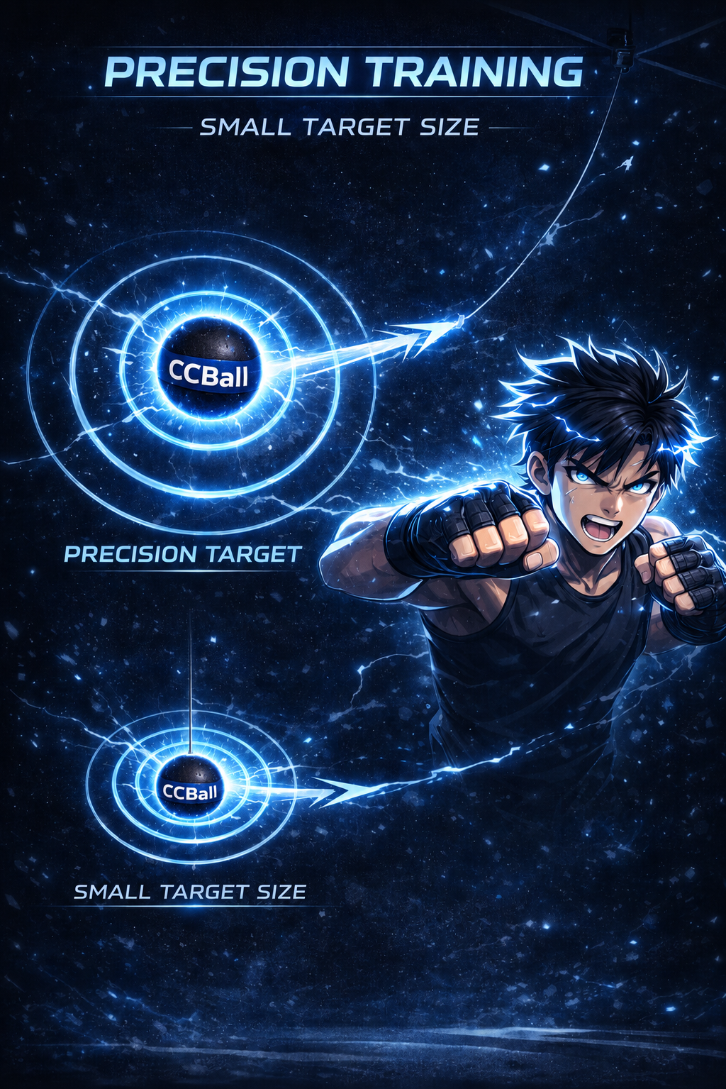 The tennis-ball-sized target increases precision demands, forcing cleaner tracking, timing, and contact accuracy.